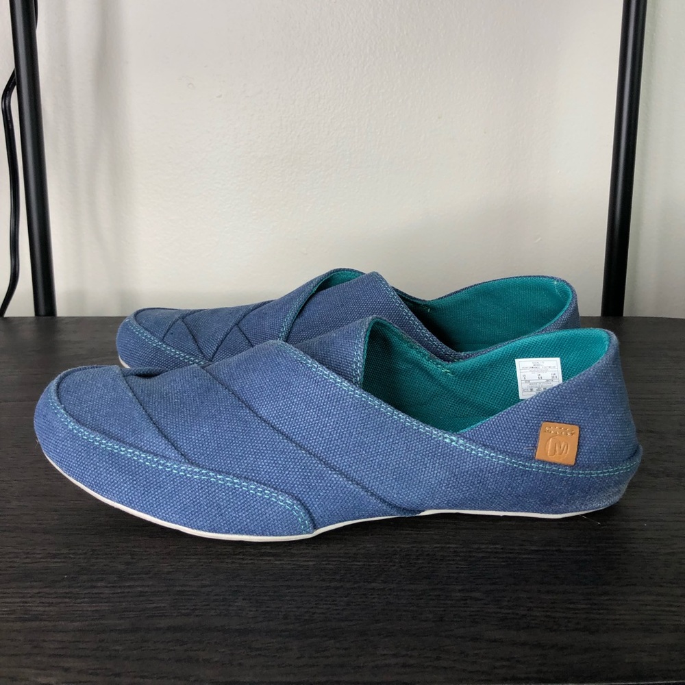 Merrell Blue Canvas Indie Sodalite Slip On Flats Sz 8